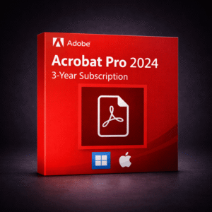 Adobe Acrobat Pro 2024 3-Year Subscription | Full PDF Editor for Windows & Mac | Digital License