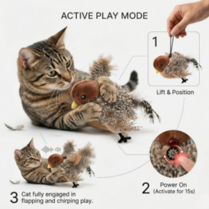 Flapping Bird Interactive Cat Toy